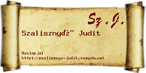 Szalisznyó Judit névjegykártya
