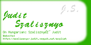 judit szalisznyo business card